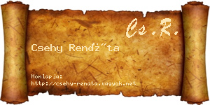 Csehy Renáta névjegykártya